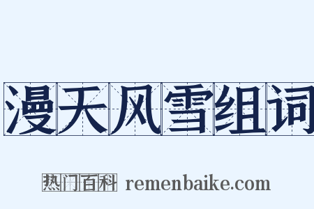 漫天风雪组词是什么意思的图片